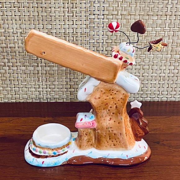 🎄🌟HP🌟Ceramic Gingerbread Windmill Cookie Bakery Christmas Decor Candle Holder - Picture 7 of 9